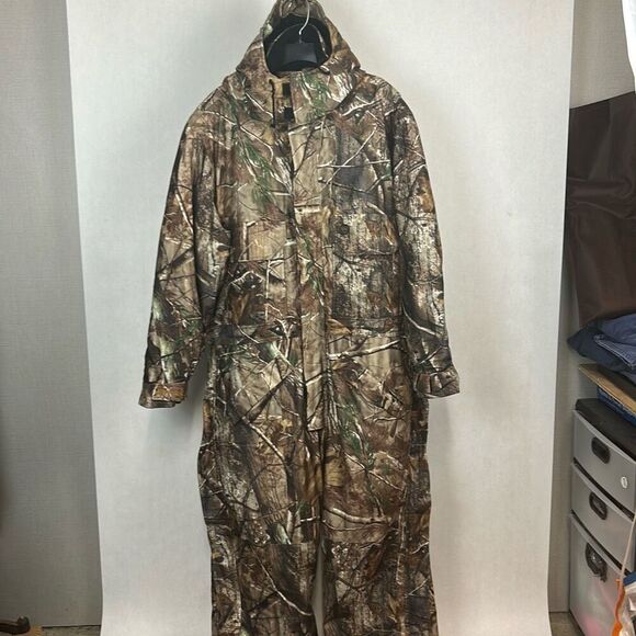 Walls 10X Camo Coveralls Mens Sz XL Hood Insulated Hunting Realtree ap Scentrex - Picture 1 of 11